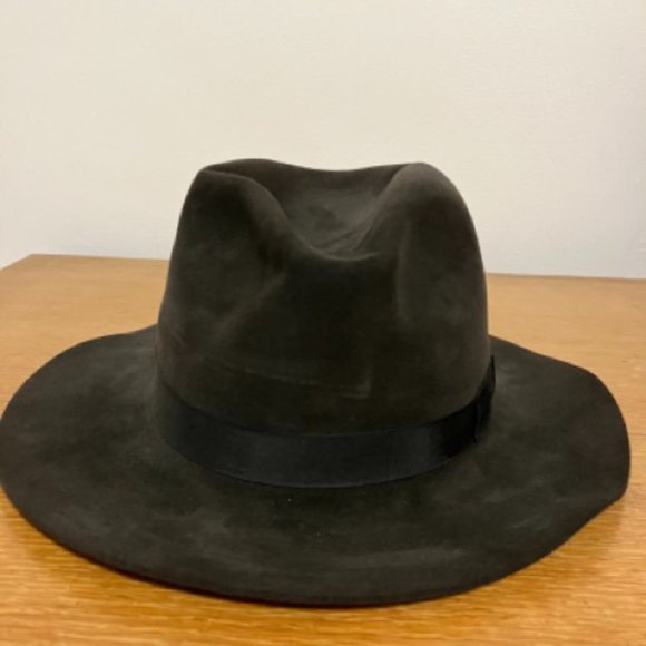 Fiorentino Vintage Fedora Black/Dark Grey Felt Hat - Picture 3 of 7